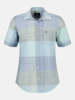 Shirt met korte mouwen *slub check*