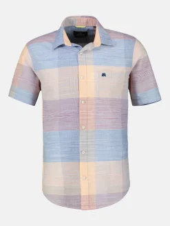 Shirt met korte mouwen *slub check*