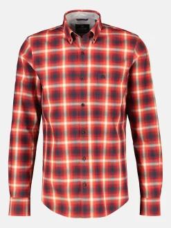 Shirt met lange mouwen en een geruite visgraatstructuur