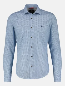 Shirt met lange mouwen met AOP en cutaway kraag