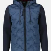Sweatjack met nylon voorkant