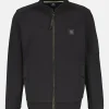 Sweatjacke in Struktur-Mix-Qualität