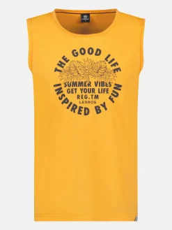 Tanktop voor heren, met print op de borst