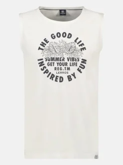 Tanktop voor heren, met print op de borst