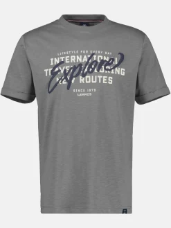 T-shirt met borstprint in grote maten