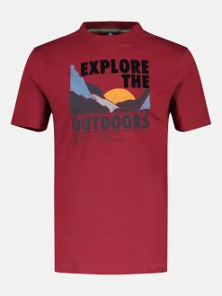 T-shirt met outdoorprint op de borst