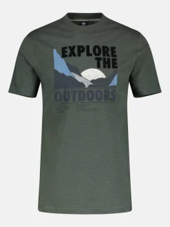 T-shirt met outdoorprint op de borst