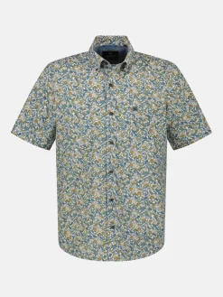 Zomers overhemd met halve mouwen en print