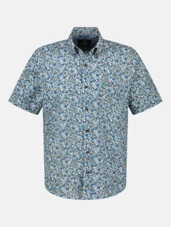 Zomers overhemd met halve mouwen en print